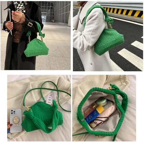 Vista 5 de Onlymaker Bolso cruzado de algodón para mujer, bolso de mano tipo hobo para fiesta