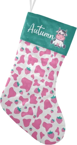 Vista 19 de Calcetines de Navidad con lindo panda verde personalizado con nombre, medias de Navidad personalizadas para la temporada de vacaciones familiares