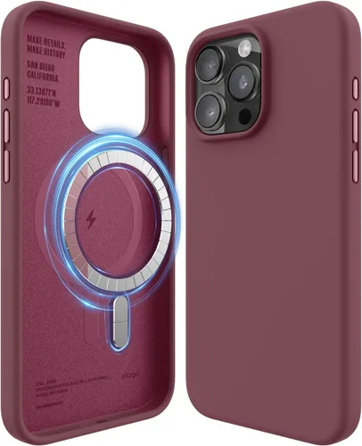 Vista 19 de elago - Carcasa magnética de silicona para iPhone 15, color negro Compatible con MagSafe, imanes integrados, silicona de agarre suave, a prueba