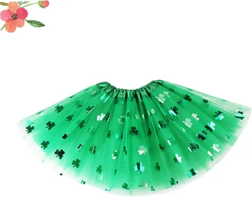 Vista 8 de ERINGOGO 1 disfraz de San Patricio, traje del día de San Patricio, vestido verde, disfraz de trébol, tutú verde, disfraz del día de San Patricio