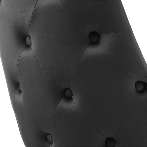 Vista 6 de Modway Adorn Silla auxiliar de comedor de terciopelo copetudo, color negro, 25 pulgadas de profundidad x 22 pulgadas de ancho x 34 pulgadas de alto