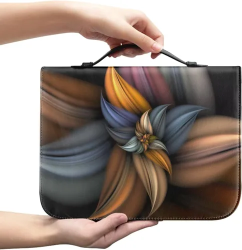 Vista 4 de FOR U DESIGNS Funda clásica de cuero para la Biblia, diseño floral para mujer, tamaño 2XL, funda para la Biblia con asa y cremallera, bolsas Floral