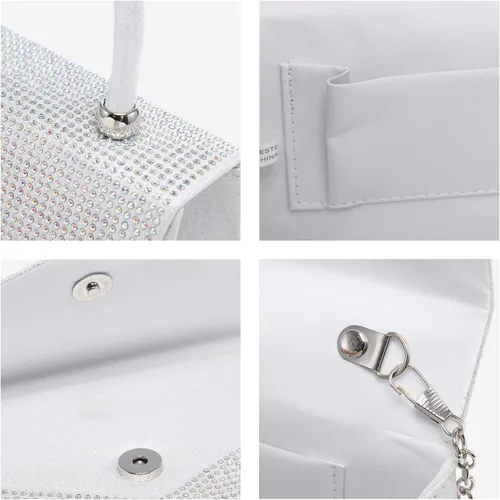 Vista 34 de Dasein Bolso de noche para mujer, embragues de fiesta, bolsos de boda, cóctel, baile de graduación, bolsos con purpurina esmerilada