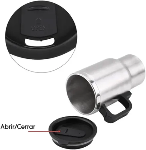 Vista 4 de KIMISS - Caldera para automóvil, 12 V, taza de viaje para calefacción de automóvil, hervidor eléctrico, gran capacidad, a prueba de fugas