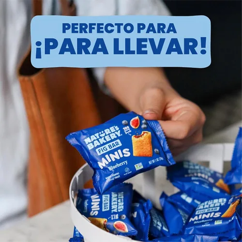 Vista 7 de Nature's Bakery - Minis de barra de higos y arándanos, fruta real, sin nueces, paquete de 60