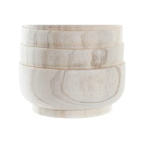 Vista 3 de Macetero DKD Home Decor Marrón Natural Cuadrada Boho 17 x 17 x 16 cm
