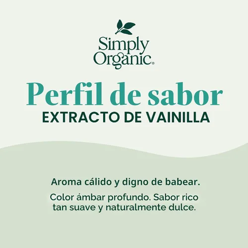 Vista 5 de Simply Organic, extracto de vainilla pura, certificado orgánico, botella de vidrio de 4 onzas