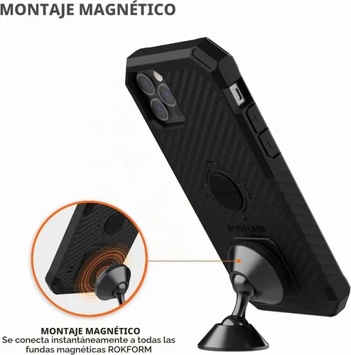 Vista 2 de Rokform - Soporte magnético ajustable para automóvil, giratorio de 360 grados con cinta VHB 3M, soporte para teléfono celular, soporte de aluminio