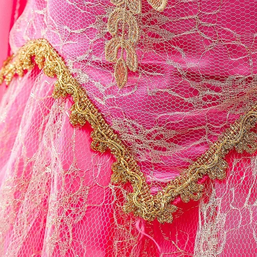 Vista 6 de Lito Angels Disfraz de princesa durmiente para niñas, Halloween, fiesta de cumpleaños, vestido de baile con accesorios