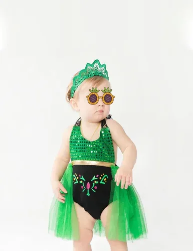Vista 3 de AGQT Traje de baño para bebé y niña, traje de sol, trajes de verano, talla 0-36 meses