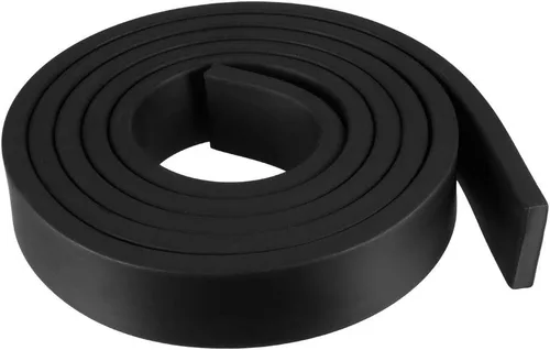 Vista 42 de uxcell Tira de sello de goma rectangular maciza, 0.197 in de ancho, 0.118 in de grosor, 3.3 ft de largo, color negro