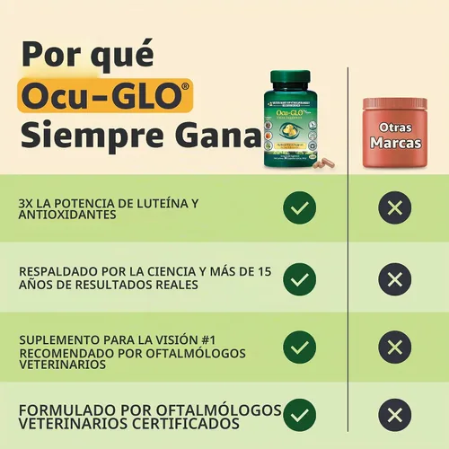 Vista 8 de Ocu-GLO® Cápsulas veganas – Suplemento de visión para perros y gatos maduros – Formulado con luteína, ácidos grasos omega-3 a base de algas