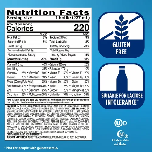 Vista 5 de Ensure Batido nutricional original de nuez de plátano Batido de reemplazo de comidas Paquete de 24