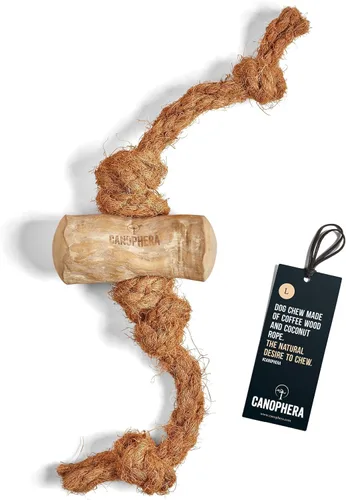 Vista 11 de Canophera Juguete masticable de madera y coco para perros para dientes y encías saludables, tamaño pequeño, todas las razas de perros