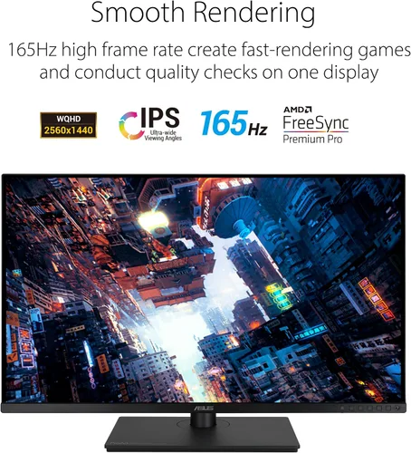 Vista 2 de ASUS ProArt Monitor de 32 pulgadas 1440P (PA328CGV) - IPS, 165Hz, 95% DCI-P3, 100% sRGB/Rec.709, ΔE < 2, Calman verificado, entrega de energía