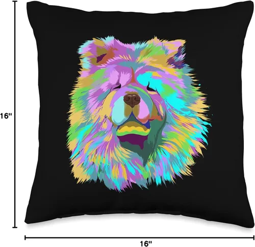 Vista 4 de Chow Chow Dog Gifts - Cojín para perro (16.0 x 16.0 in), multicolor