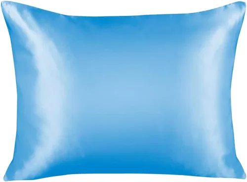 Vista 52 de ShopBedding - Lujosa funda de almohada de satén para el cabello, 2 unidades, satinada, estándar, con cremallera, estampado de cebra marrón