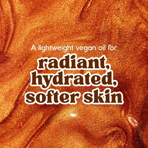Vista 6 de Nature Spell Aceite seco brillante para cuerpo y cara, hidratante ligero con acabado brillante, infundido con aceites de argán y coco, vegano