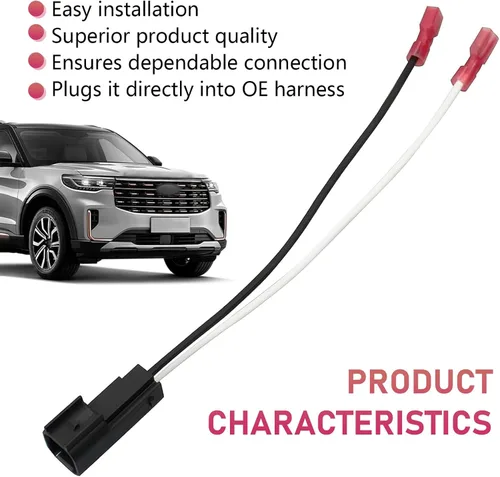 Vista 3 de 4 piezas de arnés de cableado de altavoz de auto, adaptador de conector de altavoz para puerta delantera trasera, piezas de reemplazo 72-5600