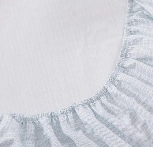 Vista 4 de Tommy Bahama - Juego de sábanas de percal de algodón tamaño Queen, fresco y elegante, juego de ropa de cama (Ala Moana Stripe Blue, Queen)