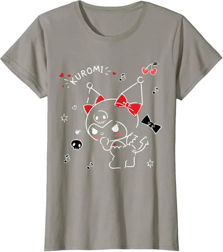 Vista 63 de Kuromi Camiseta Mischievous Tee Shirt Negro