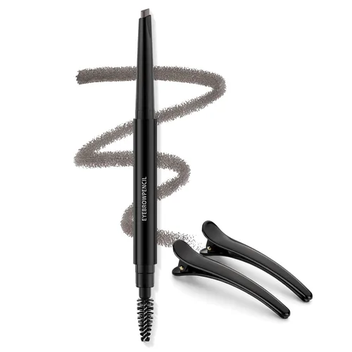 Vista 11 de Lápiz de cejas – Lápiz de cejas impermeable para maquillaje con punta triangular, cepillo de cejas de doble cara, punta fina, relleno de cejas que