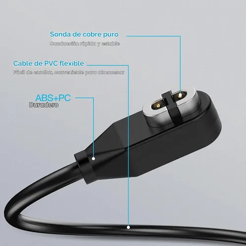 Vista 5 de AWINNER Paquete de 2 cables de carga compatibles con Shokz, cable de carga magnético compatible con Aftershokz Aeropex AS800, Shokz OpenRun Pro