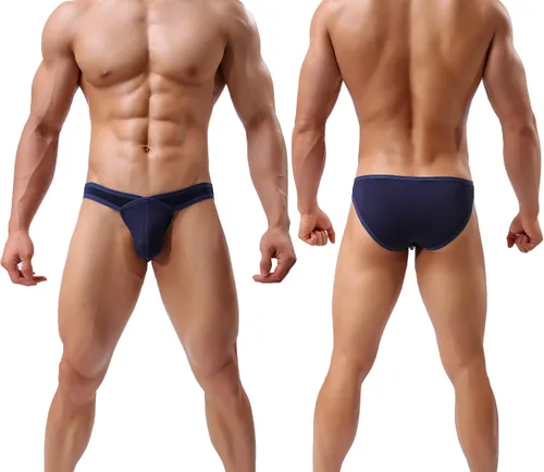 Vista 4 de Calzoncillos de bikini para hombre, paquete de ropa interior de microfibra sedosa