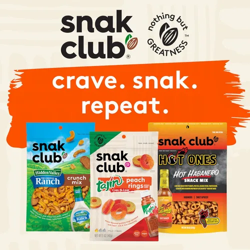 Vista 7 de Snak Club Energizer Trail Mix con cacahuetes salados tostados, pasas, caramelos de chocolate, almendras tostadas, aperitivos sin gluten y kosher