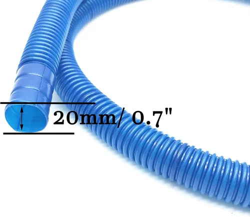 Vista 2 de XMHF Manguera de drenaje de aire acondicionado flexible Tubo de agua 43.7 in 3pcs Azul