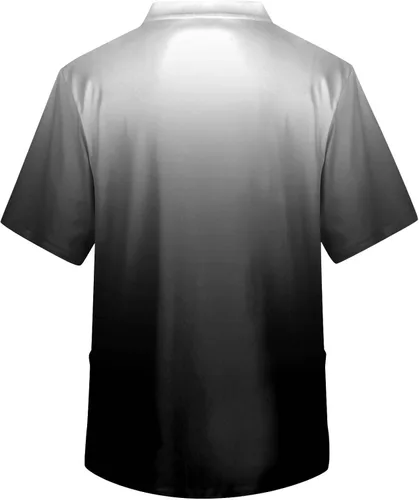 Vista 2 de Ropa médica de manga corta con cuello en V para hombre con 3 bolsillos grandes