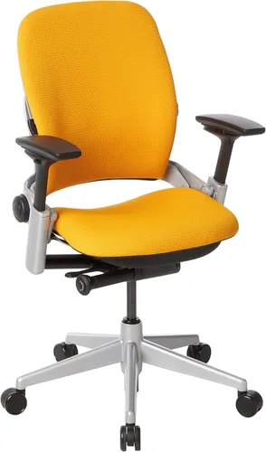 Vista 7 de Steelcase Silla de oficina Leap con ruedas duras tapizadas, regaliz Negro