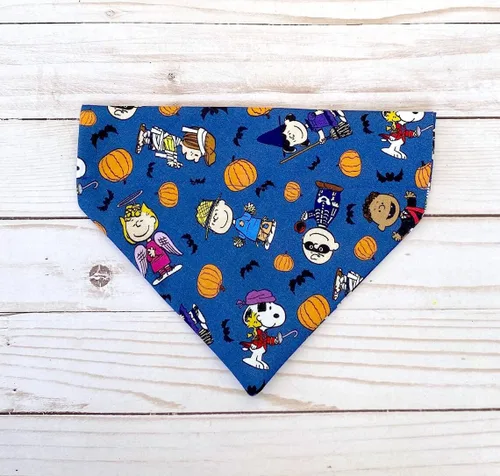 Vista 3 de Dog Bandana, Halloween Dog scarf, Dog costume bandana, slip over the collar dog bandana (Large)