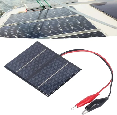 Vista 3 de Omabeta 1.5W 12V Panel solar, panel solar ligero portátil de salida de alta eficiencia de polisilicio para cargador de batería