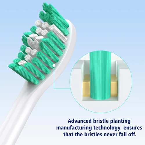 Vista 6 de Toptheway Cabezales de cepillo de repuesto compatibles con mangos de cepillo de dientes atornillables Sonicare E-Series Essence Xtreme Elite Advance