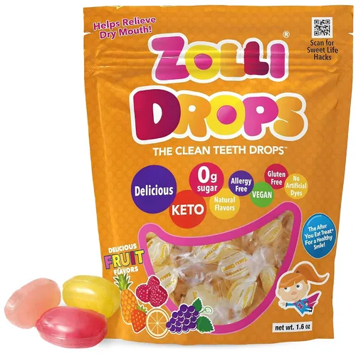 Vista 23 de Zollipops Paletas Clean Teeth, sabores tropicales, 16 onzas