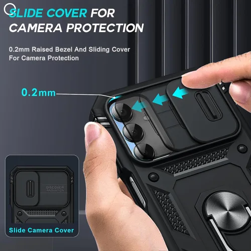 Vista 9 de LeYi Funda para Samsung Galaxy A15-5G: Funda para teléfono Galaxy A15 5G con protector de pantalla