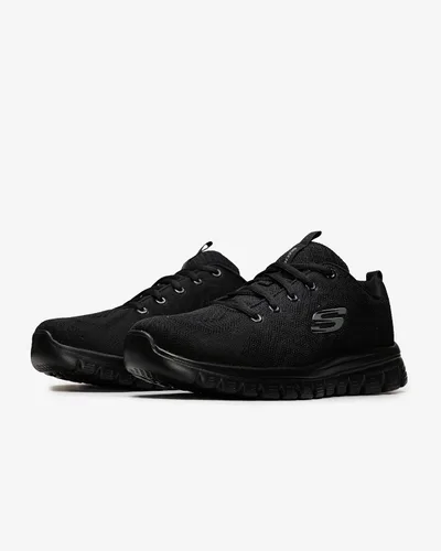 Vista 3 de Skechers Tenis deportivos bajos para mujer, color negro, 9.5, Verde
