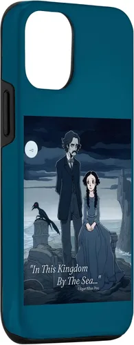 Vista 3 de Funda estética gótica para iPhone 12/12 Pro Edgar Allan Poe y Annabel Lee