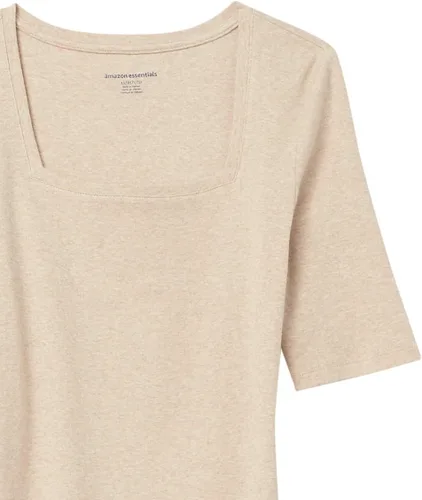 Vista 5 de Tienda Essentials - Camiseta de manga corta y cuello cuadrado para mujer