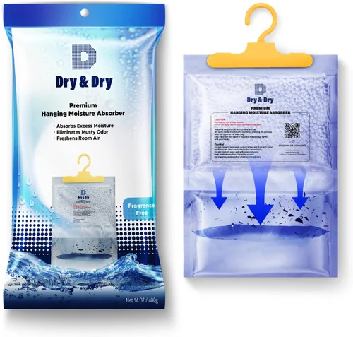 Vista 2 de Dry & Dry Deshumidificadores absorbentes de humedad prémium para el hogar, sótano, dormitorio, pequeños deshumidificadores – absorbentes de humedad