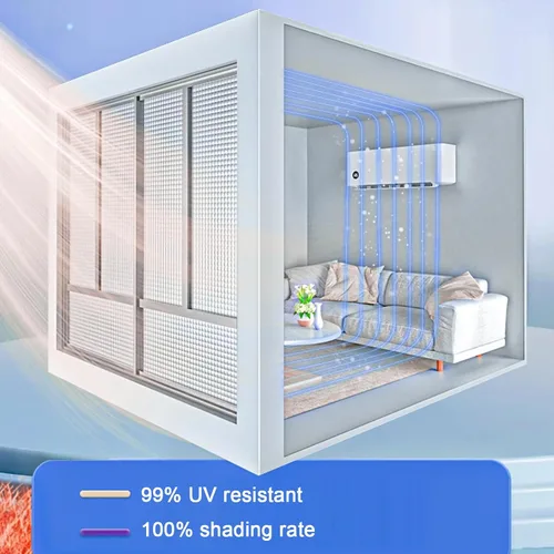 Vista 2 de Película de privacidad para ventana de protección solar, película reflectante de aislamiento térmico, película de tinte de ventana de control