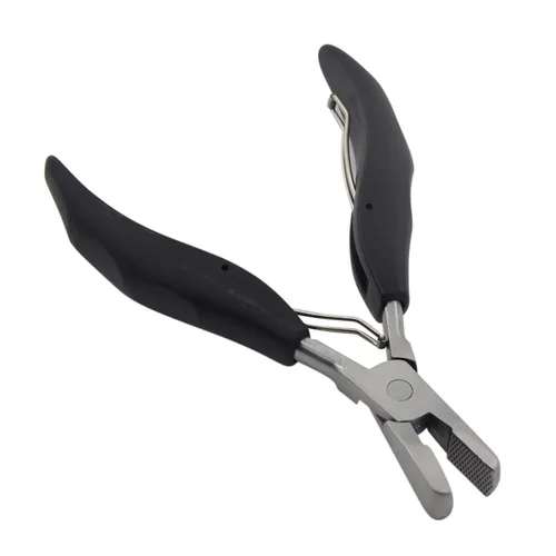 Vista 7 de Fusion Bond - Herramienta aplastadora para extensiones de cabello de queratina con punta plana, alicates para extensiones de cabello preunidas