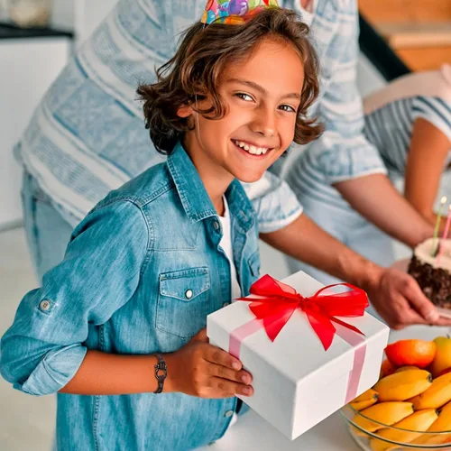 Vista 5 de Joyas y tarjetas de regalo de cumpleaños para hombres, adolescentes, niños, pulsera náutica negra, regalo de feliz cumpleaños para 13, 14, 15, 16