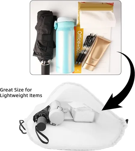 Vista 4 de Mochila con cordón, bolsas con cordón, bolsa deportiva de nailon a granel, Blanco, Deportes