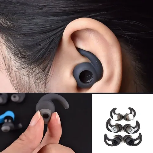 Vista 6 de 3 pares S/M/L de silicona de repuesto en el oído puntas de auricular Set auriculares para Bo-se QC20 QC20i SoundSport SIE2i IE2 IE3 Negro