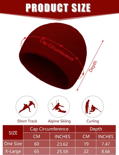 Vista 3 de 4 gorras de calavera para hombre, gorro de forro polar suave, grueso, resistente al viento, para exteriores, para mujer