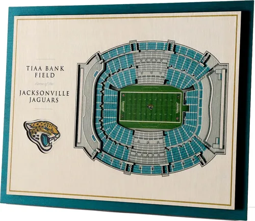 Vista 17 de YouTheFan Arte de pared de 5 capas con vista del estadio de la NFL