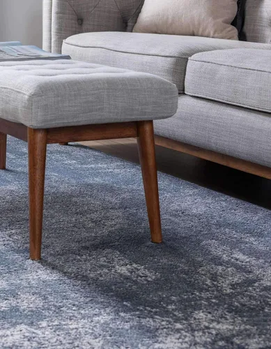 Vista 11 de Unique Loom Portland Collection - Alfombra rectangular de madera (2 pies 2 pulgadas x 3 pies 1 pulgada, rectangular, azul/marfil)