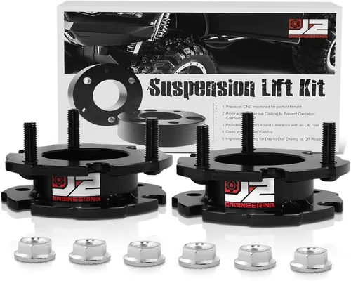 Vista 7 de J2 Engineering J2-LK-CH-R-004-BK Kit de elevación de nivelación trasera de 1.5 pulgadas, espaciadores de percha de resorte compatibles